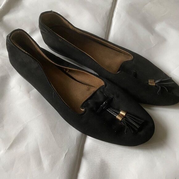 Basic Edition black with tassels ballerina flats - Picture 3 of 10